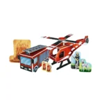 Puzzle pentru copii 6 ani+ Brick Trick XL Statia de pompieri, 190 caramizi+accesorii - imagine 3