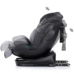 Scaun auto pentru copii 0-36kg Chipolino Hypnotic I-Size Gri, rotativ 360°, Isofix, 40-150 cm, 0-12 ani - imagine 5