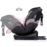 Scaun auto pentru copii 0-36kg Chipolino Hypnotic I-Size Roz Bezea , rotativ 360°, Isofix, 40-150 cm, 0-12 ani - imagine 7