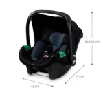 Scoica Auto pentru bebeluși I-Size Kinderkraft Mink Pro Negru 40-75 cm | Siguranță RWF & Confort Premium - imagine 3