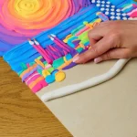 Set creativ pentru copii, pictura 3D cu argila usoara, 30*40cm - Park Guell Barcelona, Activitate educativă si creativă pentru adolescenți, 14 ani+ - imagine 2