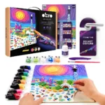 Set creativ pentru copii, pictura 3D cu argila usoara, 30*40cm - Park Guell Barcelona, Activitate educativă si creativă pentru adolescenți, 14 ani+ - imagine 5