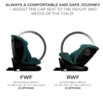 Scaun Auto pentru Copii Kinderkraft I-GROW i-Size 40-150 cm Albastru – Siguranță și confort până la 12 ani - imagine 5