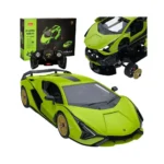 Set Masina cu Telecomanda de Construit pentru copii – RC LAMBORGHINI SIAN FKP 37 Rastar, 72 piese, scara 1:18, licență oficială Lamborghini - imagine 10