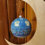 Glob de Crăciun pictat manual Mandala - artă, culoare și tradiție în fiecare detaliu, 10 cm, diverse modele - imagine 4