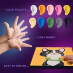 Set creativ pentru copii, pictura cu argila usoara, 29*29 cm - Pisica, 5 ani+.Imagini după numere, dezvoltare creativă și motricitate - imagine 2