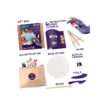 Set pictură pentru copii 3D cu argilă usoara Winter Vibes – Tablou floral pe canvas, activitate creativă 14 ani+ - imagine 4