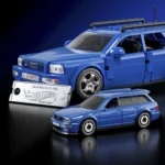 Set de construcții pentru copii Hot Wheels Audi Avant RS2 1:32 – Model construibil Mattel Brick Shop cu accesorii metalice, 253 piese - imagine 8