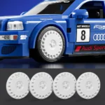 Set de construcții pentru copii Hot Wheels Audi Avant RS2 1:32 – Model construibil Mattel Brick Shop cu accesorii metalice, 253 piese - imagine 10