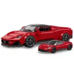 Set de construcții pentru copii Hot Wheels Maserati MC20 1:32 – Supercar italian Mattel Brick Shop Speed Series, 250 piese - imagine 4