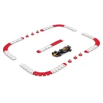 Set de joaca cu masina de curse Oracle Red Bull Racing RB20 RC cu pista construibila si turbo boost - imagine 2