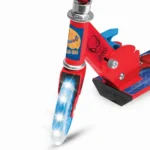 Trotineta pentru copii Spiderman cu roti luminoase, ghidon reglabil si platforma antiderapanta, 3 ani+ - imagine 6