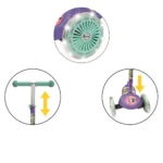 Trotineta pentru copii Stitch cu 3 roti, ghidon reglabil si platforma antiderapanta, 3 ani+ - imagine 4